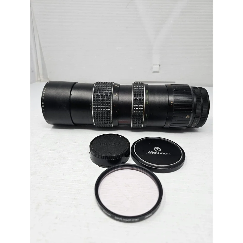 Auto Makinon f=80 -200mm Multi-Coated 1:3.5‎ Lens With Hova 62mm Skylight Filter